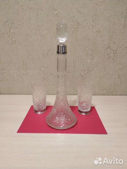 Графин хрусталь серебро СССР