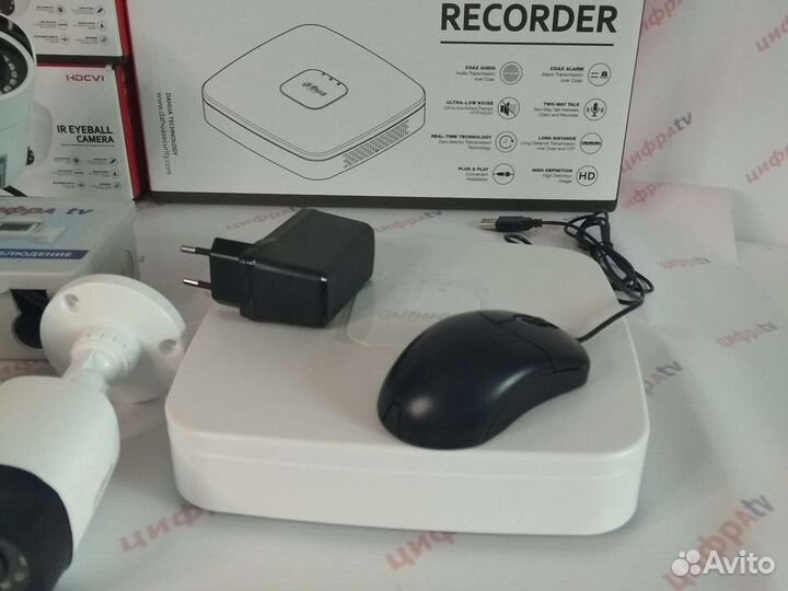 Комплект видеонаблюдения Dahua 12 камер zoom