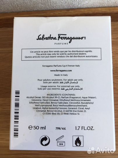 F for Fascinating S.Ferragamo edt 50мл старый выпу