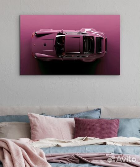 Картина современная porsche на холсте