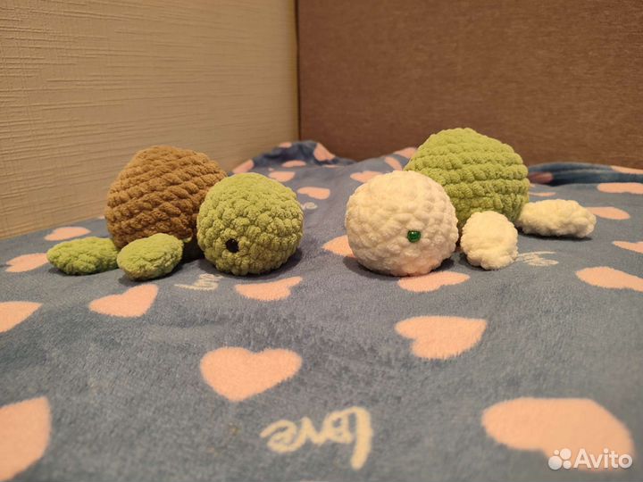 Пара черепашек игрушки плюшевые