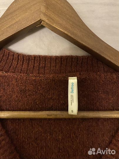 Шерстяной джемпер с v-вырезом BeFree