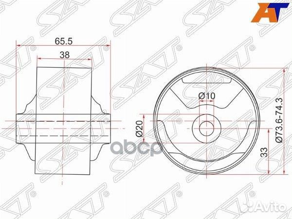 Картридж подушки двигателя RR toyota corsa/terc