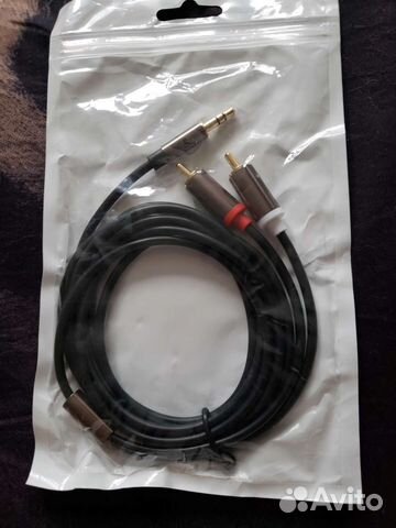 Кабель 2RCA - джек 3.5мм 2 м
