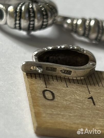 Серебряные серьги и кольцо СССР