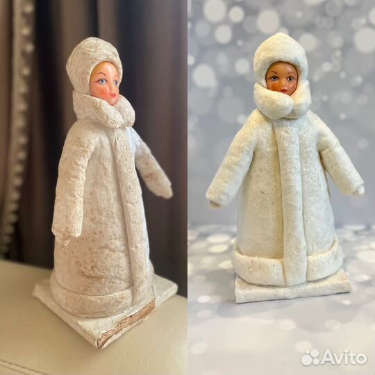 Реставрация ватных ёлочных игрушек