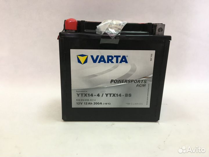 Мото аккумулятор Varta YTX14-BS 12 а/ч
