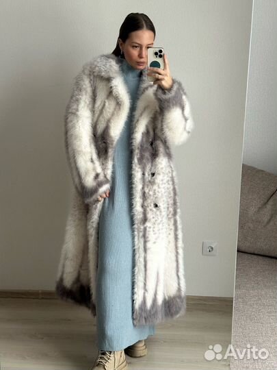 Шуба под рысь из эко-меха (M,L,XL)