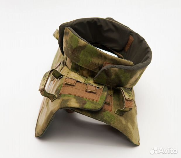 Защита шеи на бронежилет цвет мох