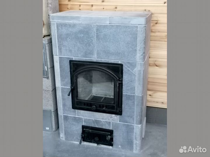 Печь камин из вулканического камня