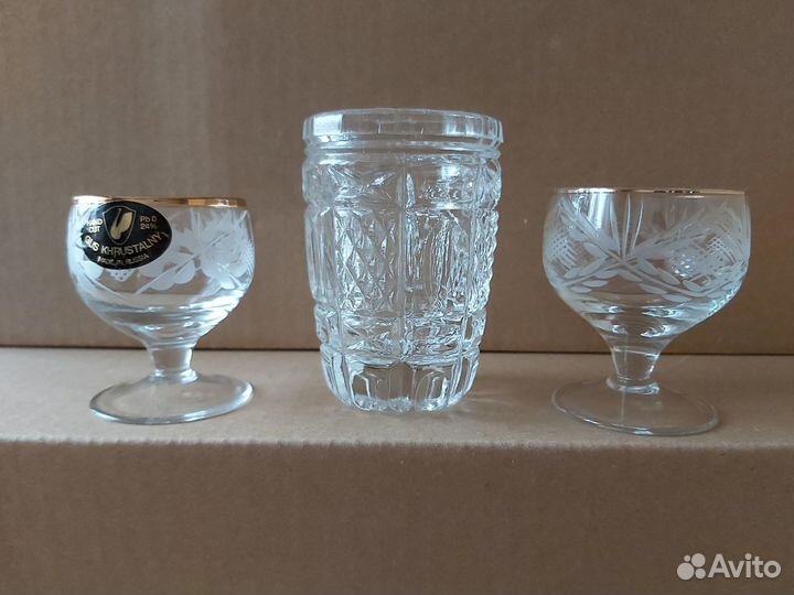 Хрусталь: стаканы, фужеры, стопки, кружки, бокалы