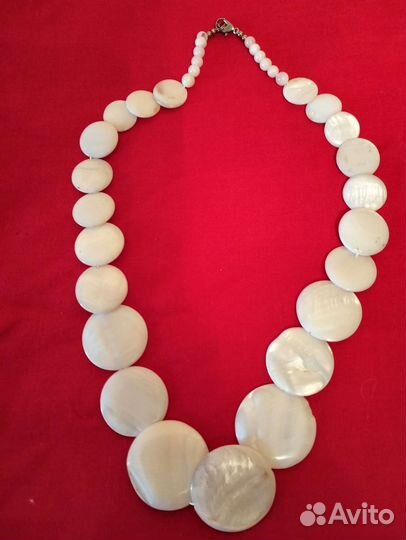 Колье Индия, перламутр, серьги агат