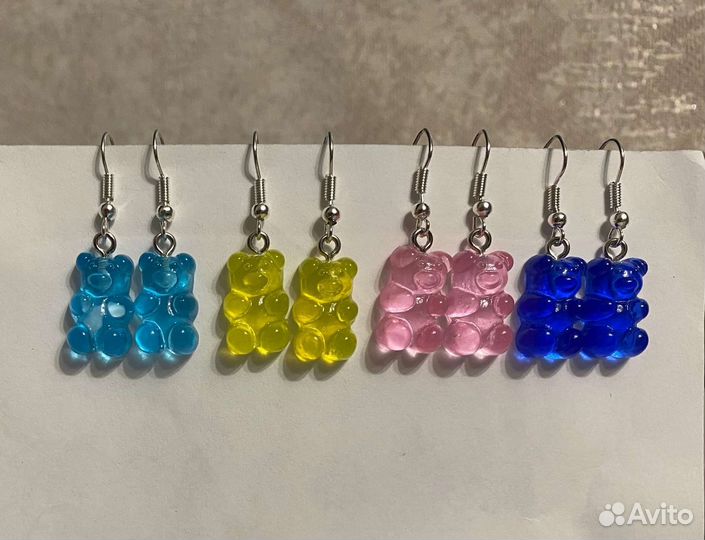 Серьги мишки