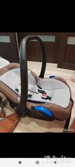 Коляска 3 в 1 Camarelo из экокожи