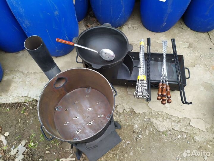 Печь под казан,очаг для казана,учаг с трубой