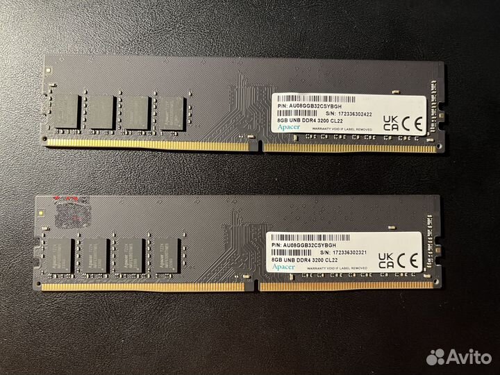 Оперативная память ddr4 8gb Apacer x2 (16gb)