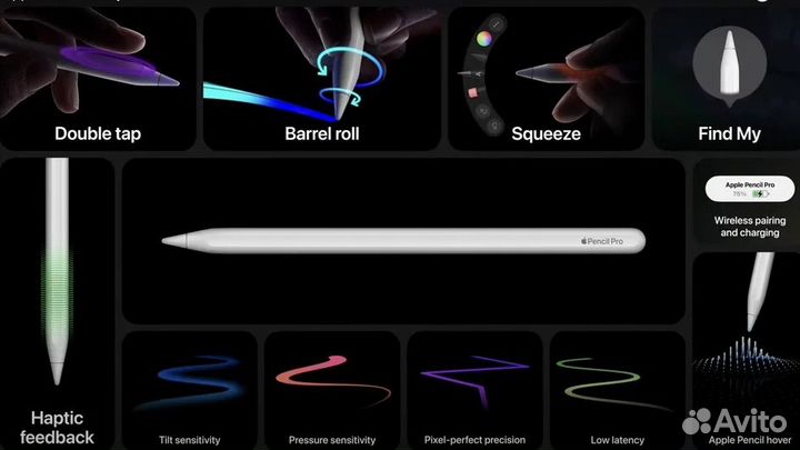 Стилус Apple Pencil Pro (3) 2024