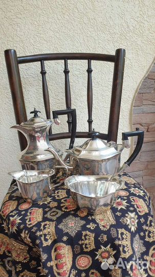 Антикварный английский сервиз серебрение