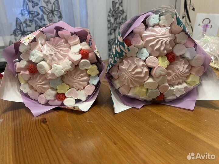 Сладкий букет из зефира