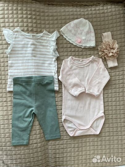 Детская одежда пакетом на девочку лето 56 62 68