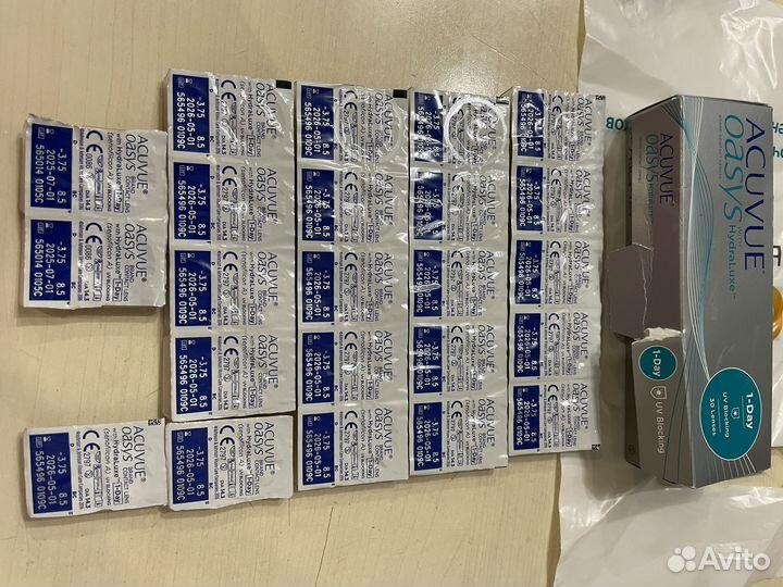 Линзы контактные acuvue oasys 1 day -3.75