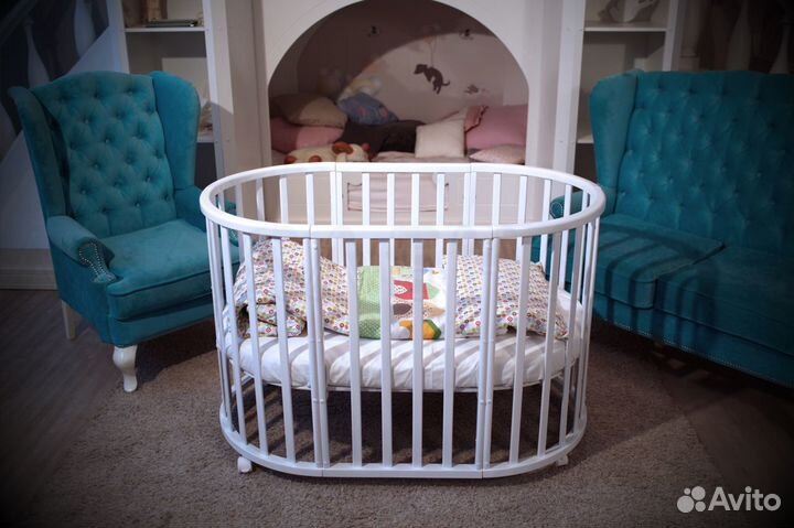 Детская кроватка овальная Ариша
