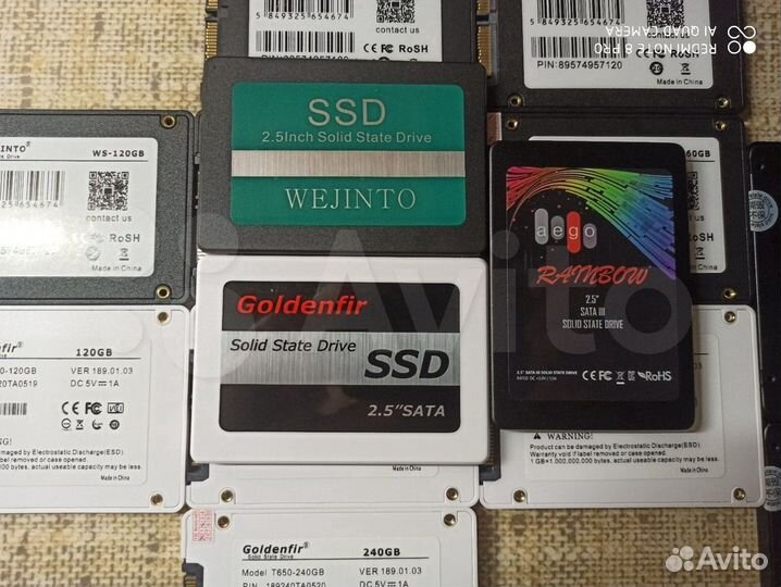 Продам новые SSD 120 240 360 480 512 720 и Optibay