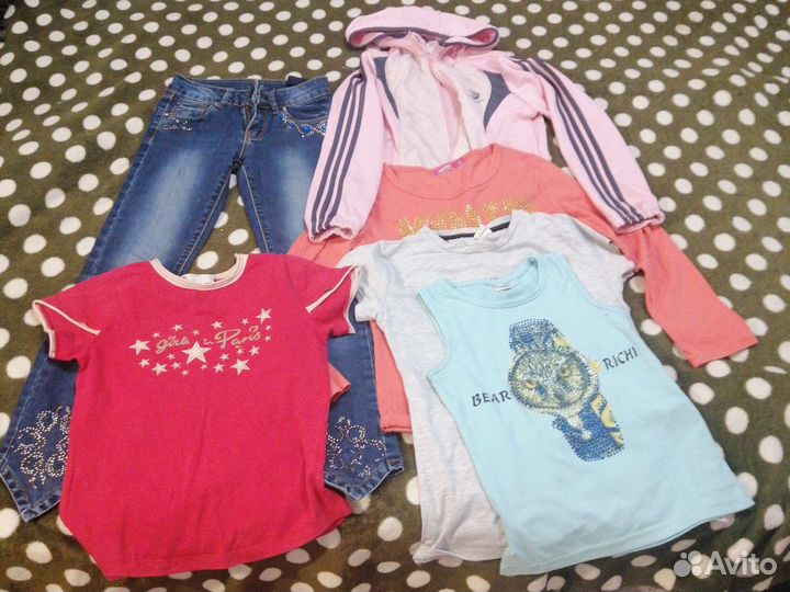 Вещи пакетом на девочку 140см