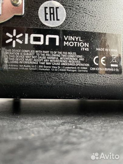Проигрыватель винила ion vinyl motion торг