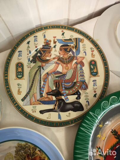 Тарелка декоративная. Чашка тарелка Египет Мексика