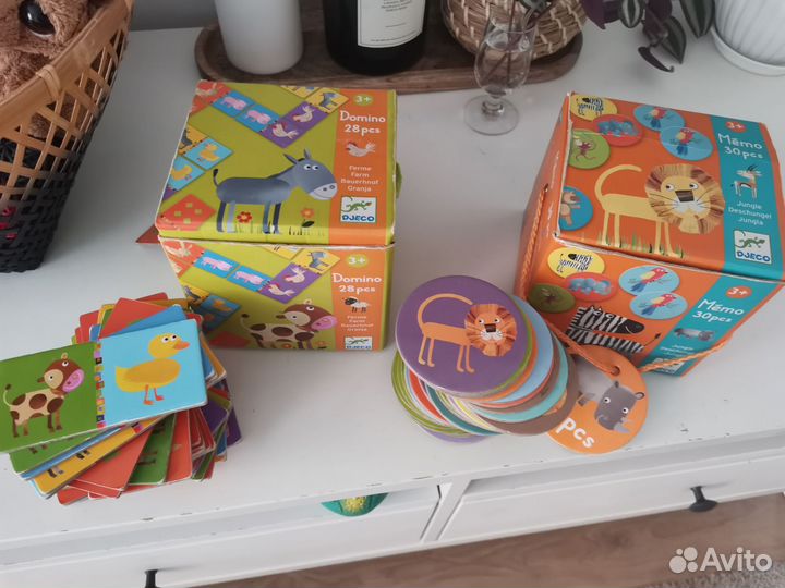 Игры djeco Memo и Domino для детей