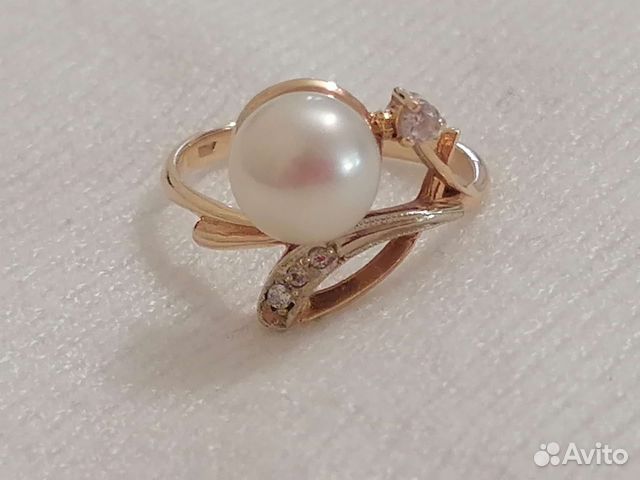 Винтажное кольцо СССР с жемчугом
