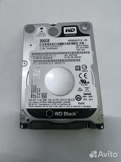 Hdd 500 gb 2.5 wd black