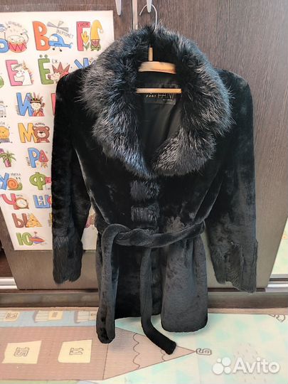 Шуба мутон и нутрия 50
