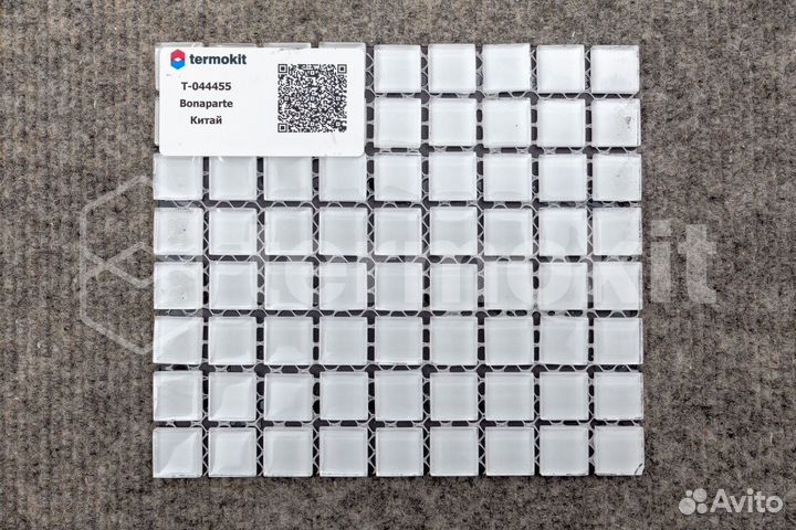 Стеклянная Мозаика Bonaparte Super white (4x15x15) 30x30