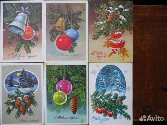 Новогодние открытки художников Куртенко