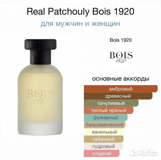 Real Patchouly Bois 1920 оригинал отливант