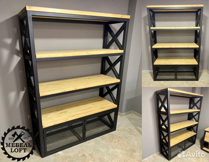 Лофт мебель из дерева и металла