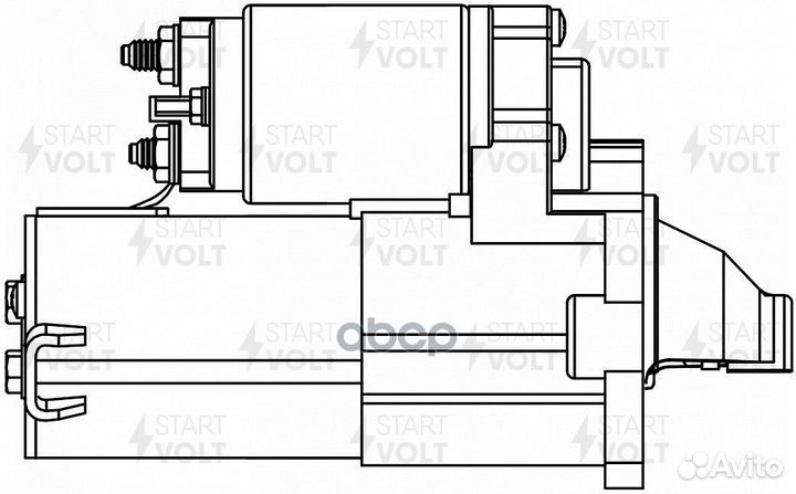 Стартер Chery QQ6 06- 0.8i/1.1i 1,1 кВт StartVolt