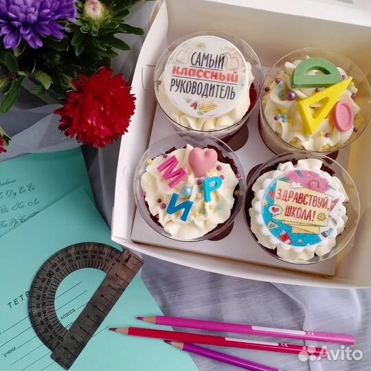 Торты,капкейки, десерты из шоколада на 1 сентября