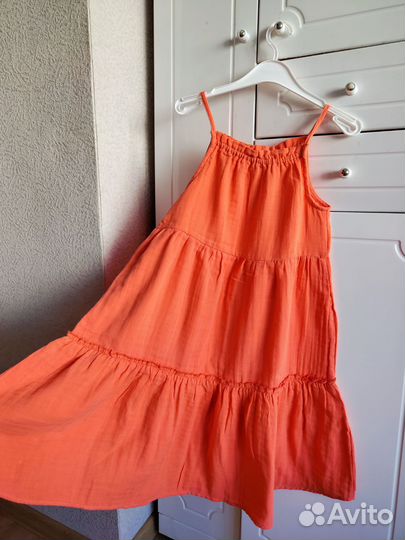 Новое муслиновое платье сарафан 140 C&A