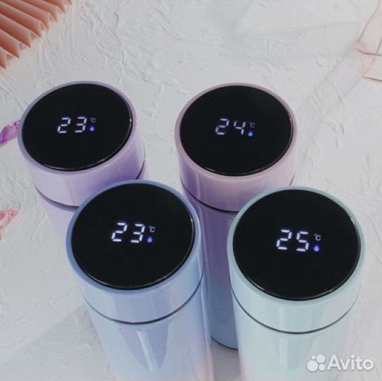 Умный термос 500 мл с сенсорным дисплеем темп-ры