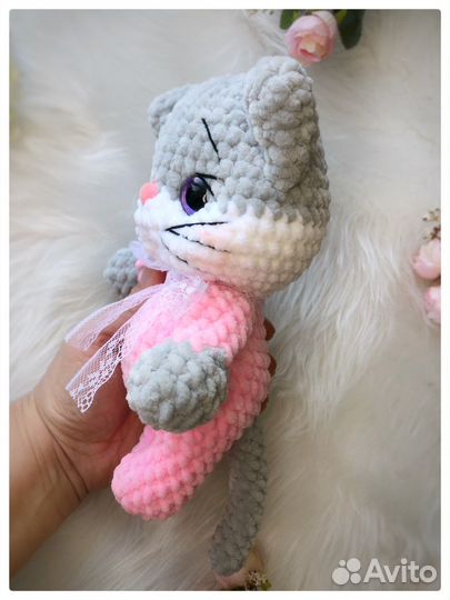 Котик мягкая игрушка котенок плюшевый