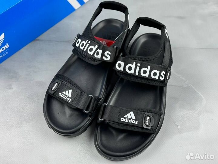 Мужские сандалии Adidas летние чёрные