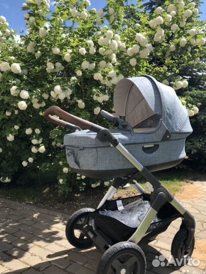Коляска stokke trailz 2 в 1 Nordic blue