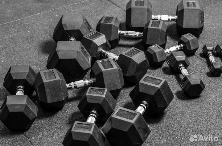Гантельный ряд, гантели 191кг. В наличии и др.вес