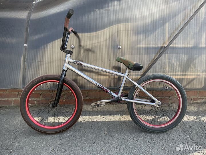 Bmx кастом полностью хром на промах