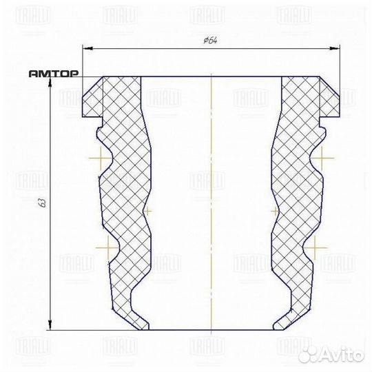 Trialli BC 1031 Отбойник переднего амортизатора tr