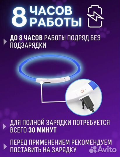 Ошейник для собак светящийся