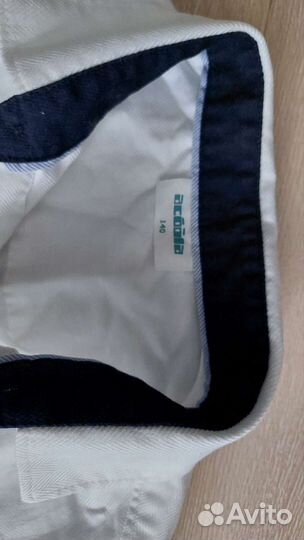 Рубашка белая на мальчика 140